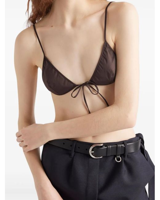 Prada Black Poplin Bra