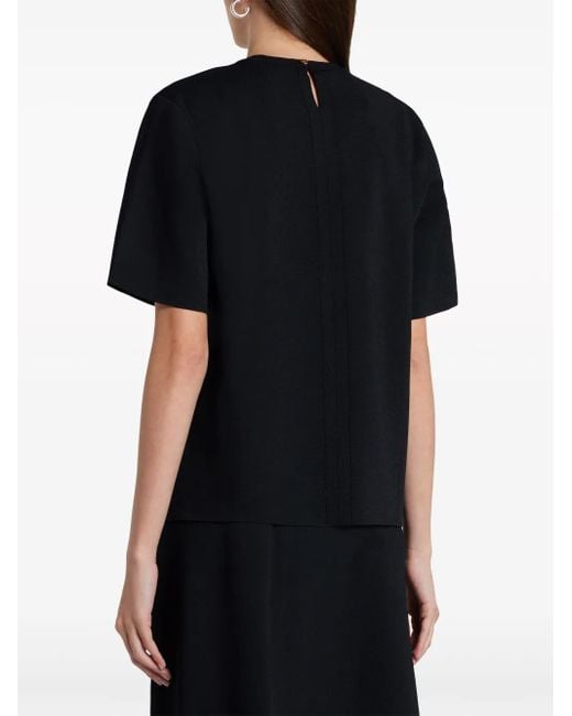 Stella McCartney Black Compact-Knit T-Shirt