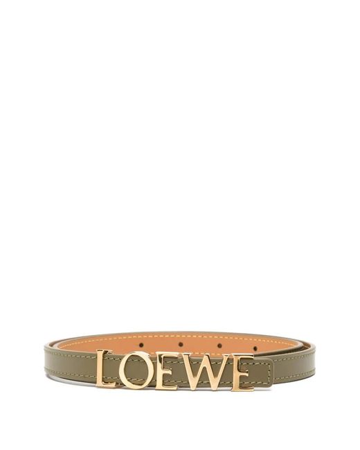 Loewe White Bold-Logo Belt