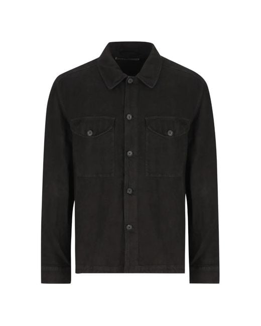 Massimo Osti Studio Black Flap-Pocket Shirt for men