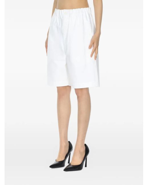 Carven White Oversized Shorts