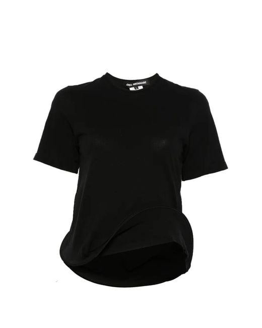 Junya Watanabe Black Structured-Hem T-Shirt
