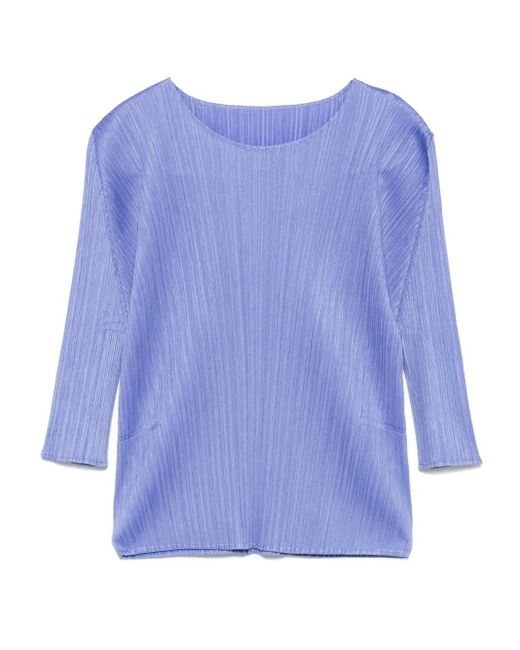 Pleats Please Issey Miyake Blue Monthly Colors: March Top