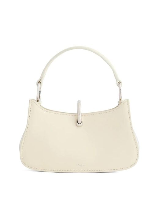 Rabanne Natural Ring-Lock Leather Shoulder Bag