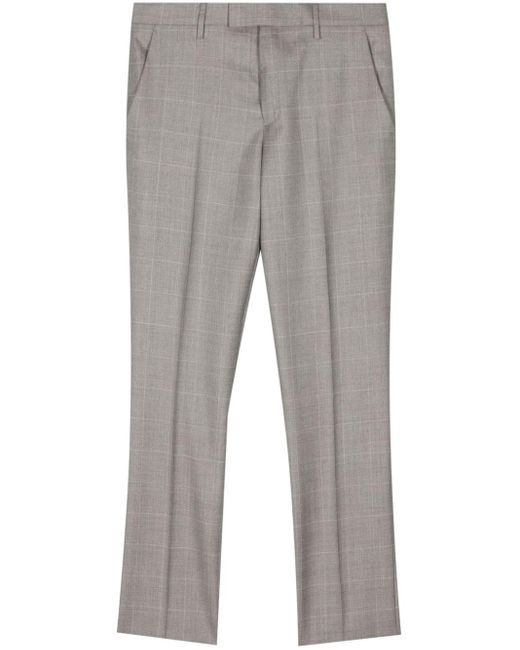 Paul Smith Gray Checked Tailored Trousers for men