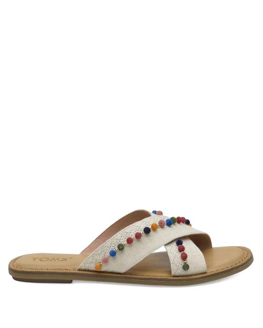 Sandalias Viv con pompones TOMS de color Brown