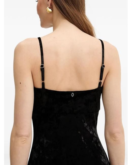 Guess Black Robe Mi-Longue À Détail De Sangle
