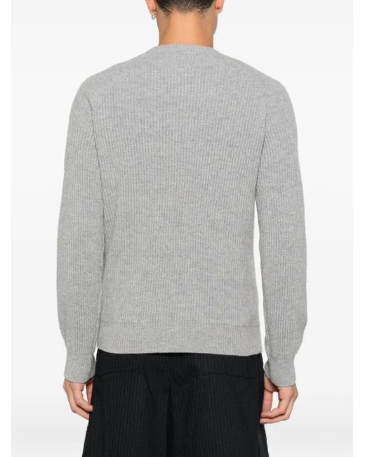 Mc2 Saint Barth Gray Classic Crewneck Sweater for men