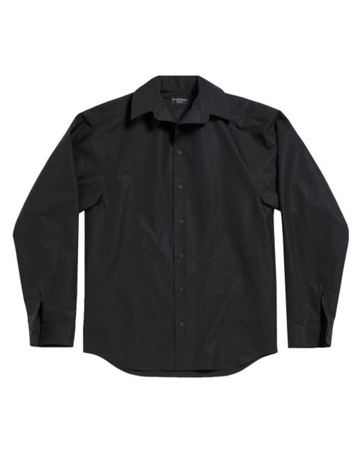 Balenciaga Black Oversized Cotton Shirt