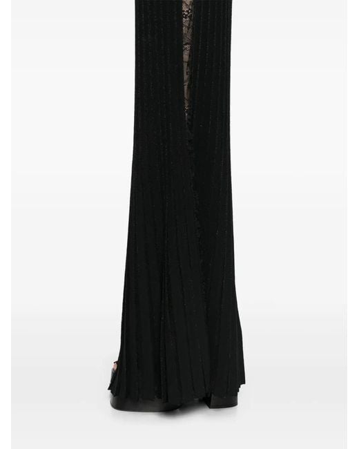 Elie Saab Black Knitted Flared Trousers