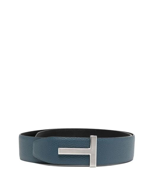 Tom Ford Blue Leather Belt for men