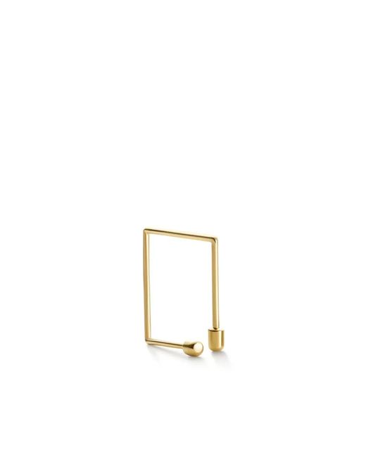 Shihara White 18Kt Twist Square 02 Single Earring