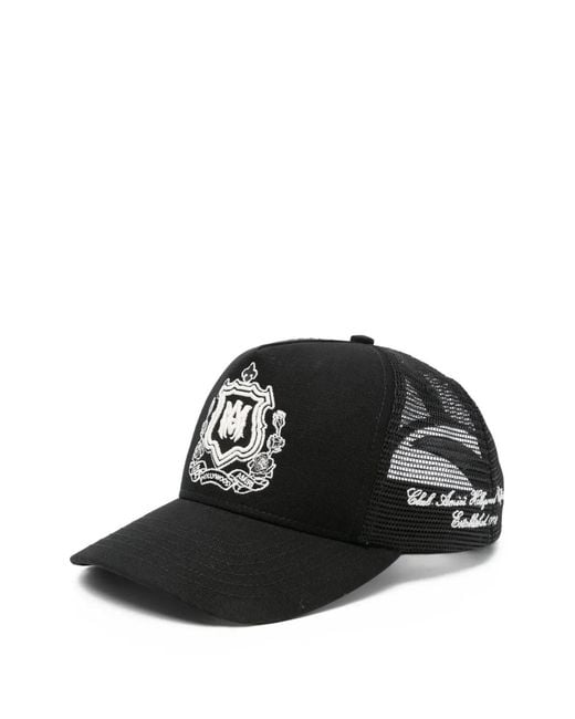 Amiri Black Ma-Logo Mesh Cap for men