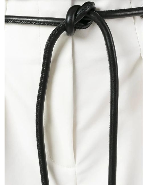 3.1 Phillip Lim White Paperbag-Waist Mini Shorts