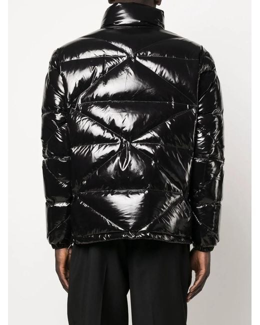 Philipp Plein Black Padded High-shine Jacket for men