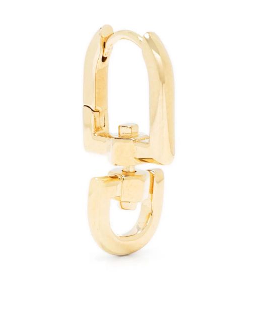 Maria Black Metallic Carabiner Huggie Earring