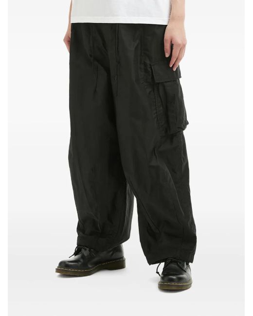 Needles Black Drawstring Cargo Pants for men