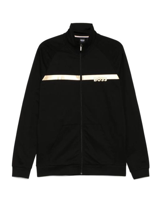 Boss Black Zip-Up Sweatshirt for men