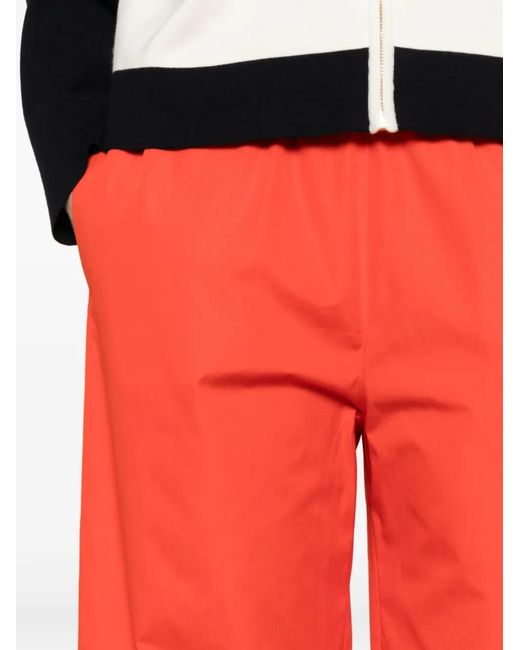 Aspesi Red Elasticated-Waistband Trousers