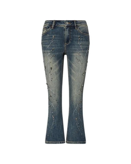 Vaqueros Bootcut Con Strass Liu Jo de color Blue