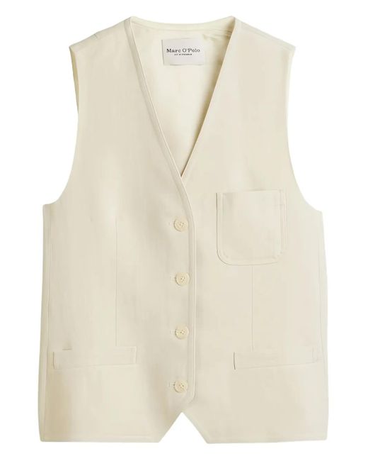 Marc O' Polo Gilet Met Knopen in het Natural