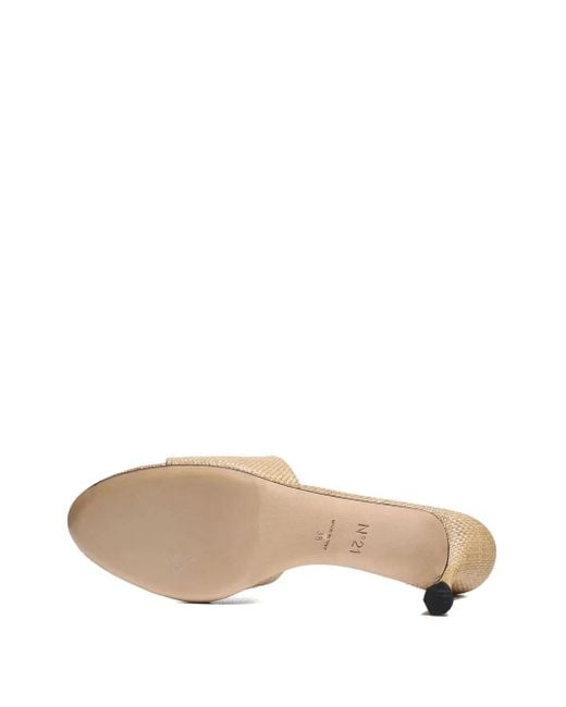N°21 Natural 60Mm Logo-Embossed Interwoven Sandals