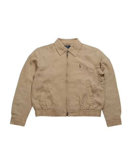 Polo Ralph Lauren Natural Zip-Up Bomber Jacket