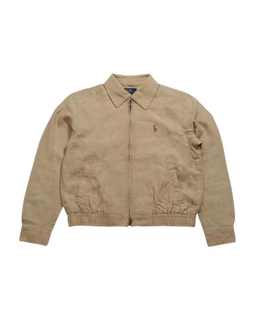 Zip-up bomber jacket Polo Ralph Lauren de color Natural