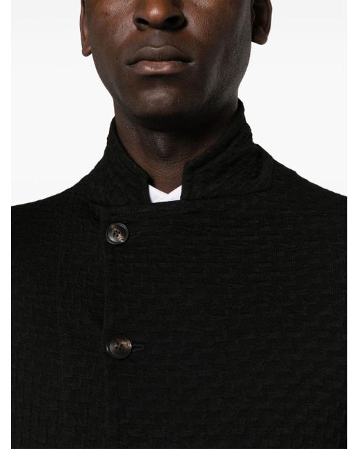 Sobrecamisa de punto 3D Emporio Armani de hombre de color Black