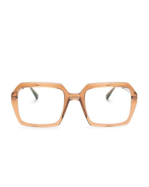 Mykita Brown Vanilla Square-Frame Glasses