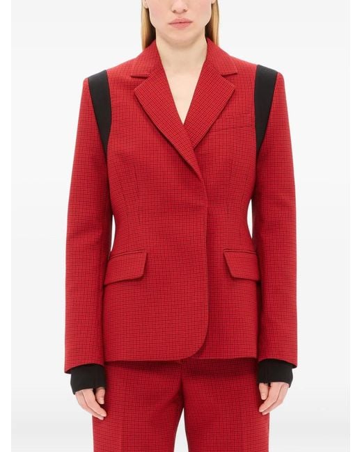 MSGM Red Panelled Blazer