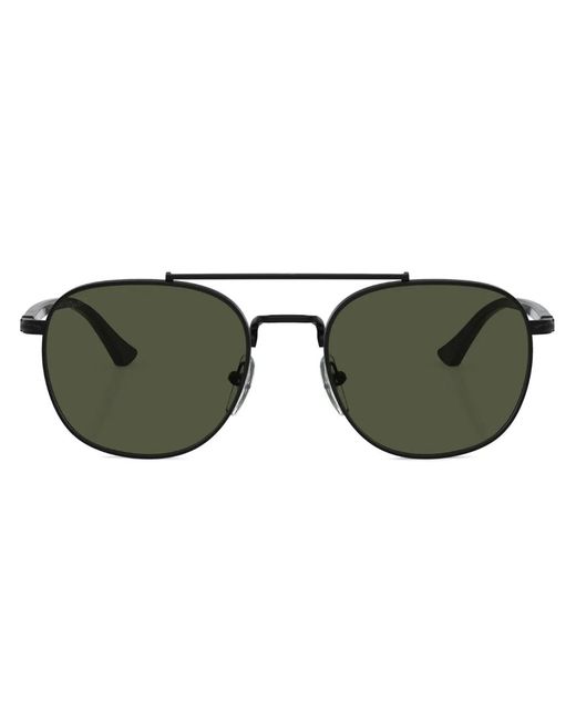 Persol Green Round-Frame Sunglasses
