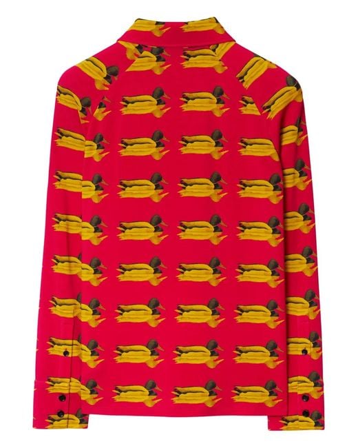 Burberry Blouse Met Monogram in het Red