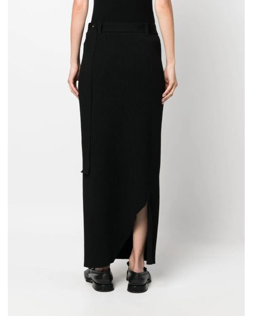 Aeron Black Forum Asymmetric Maxi Skirt