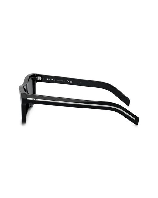 Prada Black Rectangle-Frame Sunglasses for men