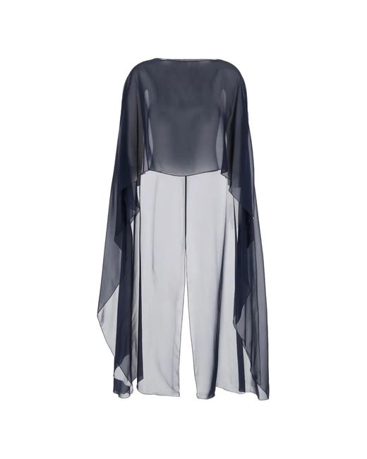 Antonelli Blue Herve Draped Cape