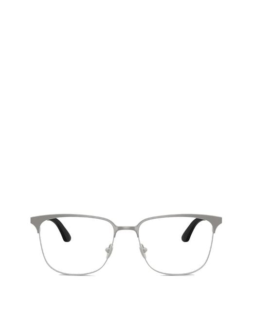 Giorgio Armani White Square-Frame Glasses for men