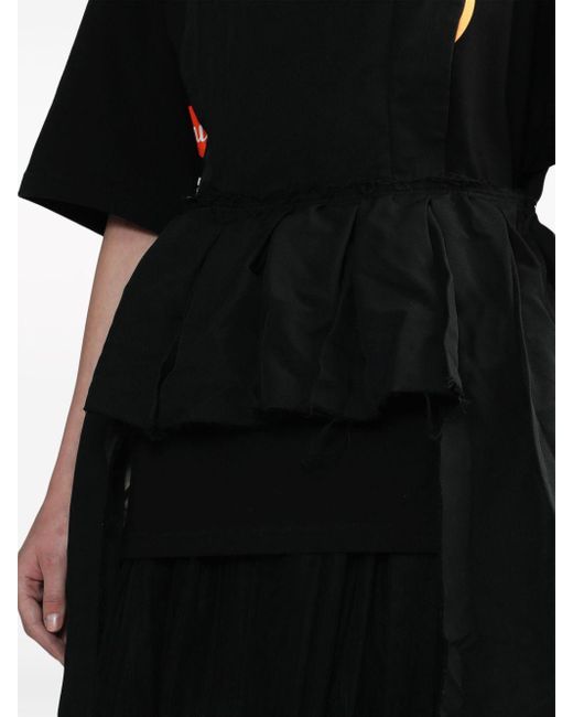 COMME DES GARÇON BLACK Black Cut-out Midi Dress