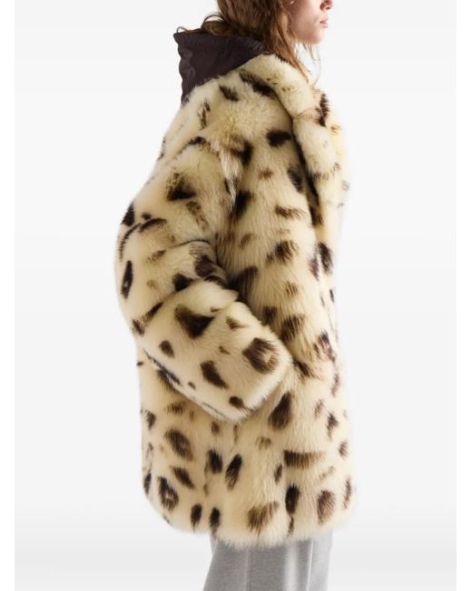 Prada Lammy Coat in het Natural
