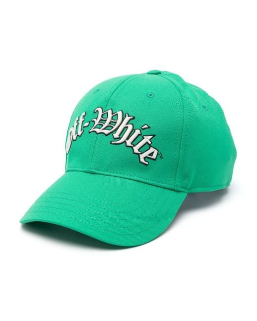 Cappello da baseball con ricamo di Off-White c/o Virgil Abloh in Green da Uomo