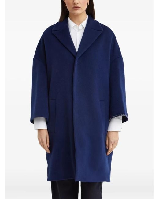 Marni Blue Embroidered Coat