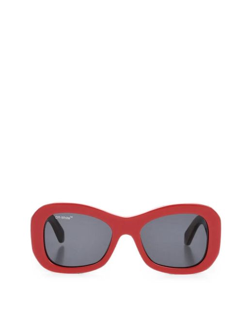 Off-White c/o Virgil Abloh Red Butterfly-Frame Sunglasses