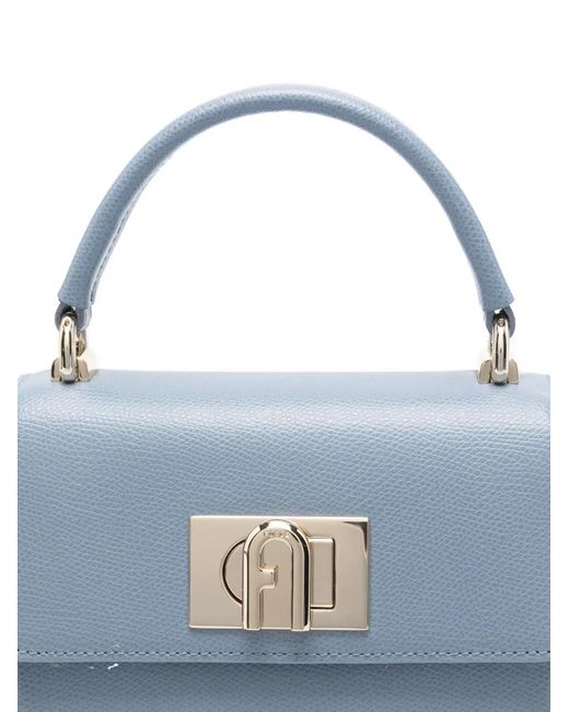 Furla Blue 1927 Logo-Plaque Tote Bag