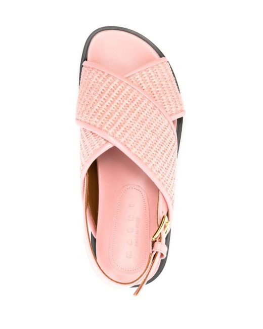 Marni Pink Fussbett Slingback Sandals