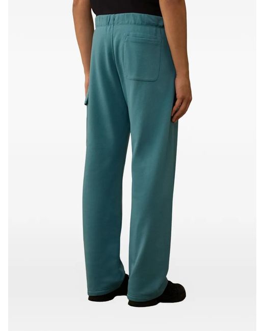 C P Company Green Cargo-Pocket Track Pants for men
