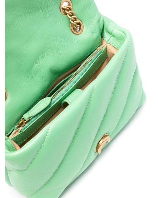 Pinko Green Mini Love Puff Cross Body Bag
