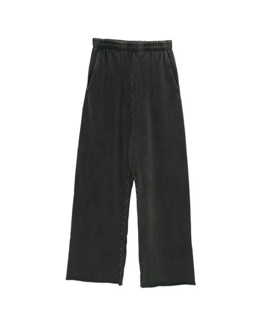 Entire studios Black Faded-Effect Elasticated-Waist Track Pants