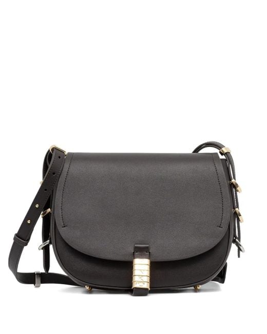 Pinko レザー ショルダーバッグ Gray