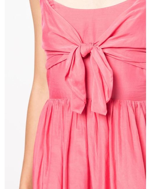 Bird & Knoll Pink Bayou Silk Midi Dress