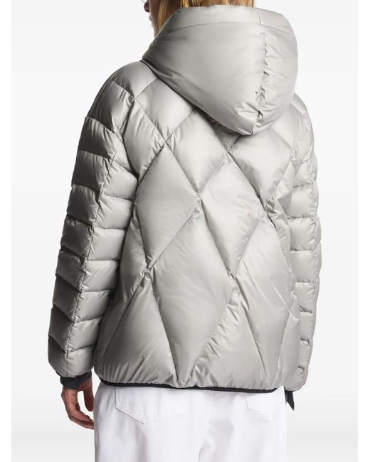 Fay Gray Argyle Quilted Hooded Jacket
